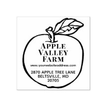 Aangepaste Apple Orchard Return Address Rubber