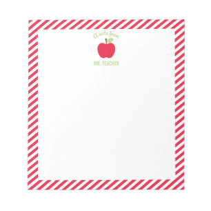 Aangepaste Apple Teacher-laptop, rood Notitieblok