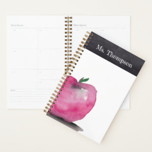 Aangepaste Apple-Waterverf Dank u voor de leraar Planner