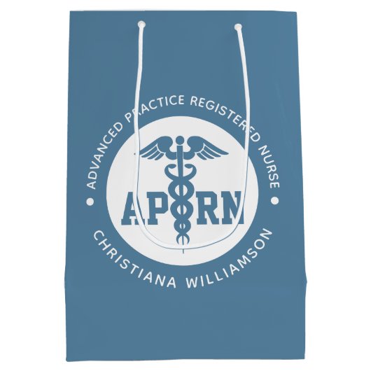 Aangepaste APRN Advanced Practice Registered Nurse Medium Cadeauzakje (Achterkant)