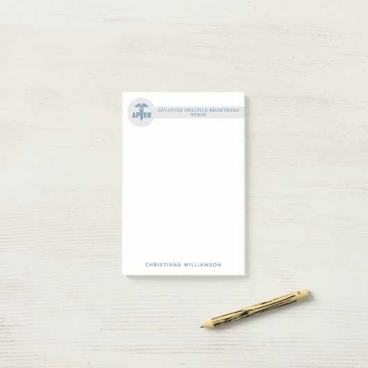 Aangepaste APRN Advanced Practice Registered Nurse Post-it® Notes (Op bureau)