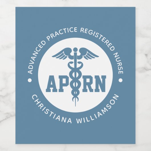 Aangepaste APRN Advanced Practice Registered Nurse Wijn Etiket (Enkel label)