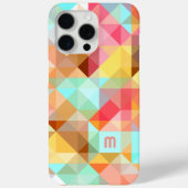 Aangepaste Aqua Blauw Perzik Blush Roze Polygoon P Case-Mate iPhone Case (Achterkant)