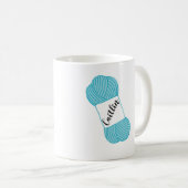 Aangepaste Aqua Blue Skein van de Mok van Yarn (Voorkant rechts)