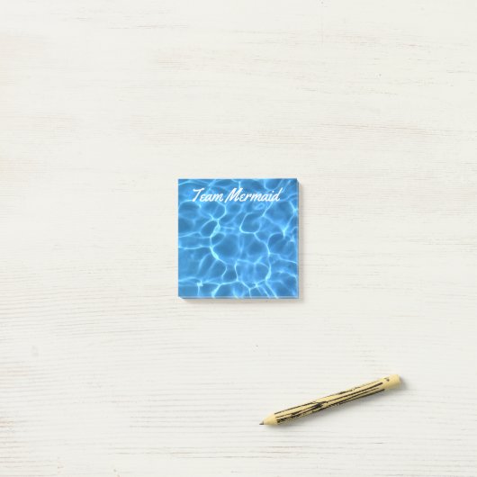 Aangepaste Aqua Blue-zwempool Post-it® Notes (Op bureau)