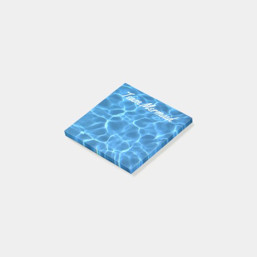 Aangepaste Aqua Blue-zwempool Post-it® Notes (Schuin)