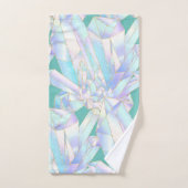 AANGEPASTE AQUA CRYSTAL BATHROOM TOWEL SET BAD HANDDOEK (Handdoek)