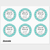 Aangepaste Aqua Kitchen Baking Gift Label Stickers (Vel)