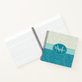 Aangepaste Aqua Waves Notitieboek (Binnen)