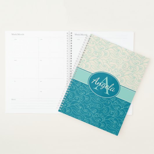 Aangepaste Aqua Waves Planner (Display)
