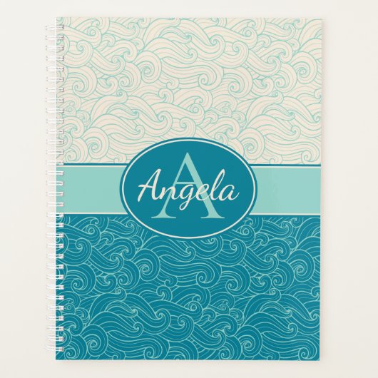 Aangepaste Aqua Waves Planner (Voorkant)