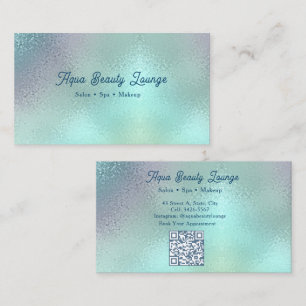 Aangepaste Aqua Zilver Salon Beauty Spa Visitekaartje