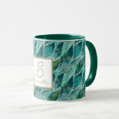 Aangepaste aquarel Eucalyptus Blauwe Rivier blader Mok (Voorkant rechts)