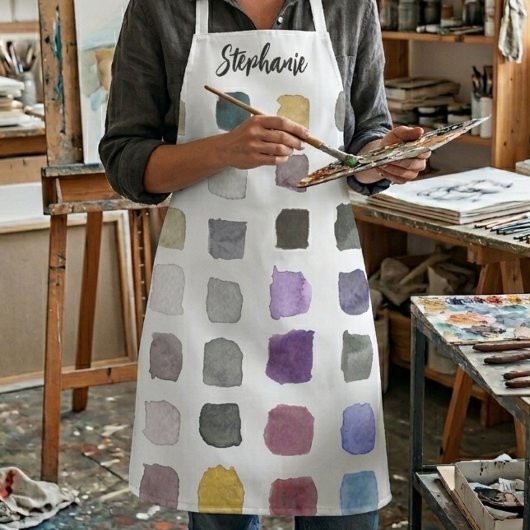 Aangepaste Aquarel Kunstenaar  Schort