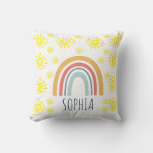 Aangepaste Aquarel Whimsical Boho Regenboog en Zon