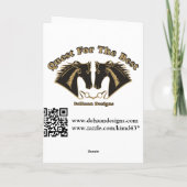 Aangepaste Arabische Paard Kerst Cameo Kaart (Achterkant)