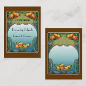 Aangepaste Art Deco Designer Visitekaartje (Voorkant / Achterkant)