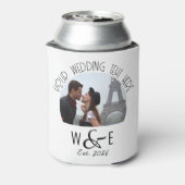 Aangepaste Art Deco Tekst Koelbox Huwelijksgunsten Blikjeskoeler (Blikje Achterkant)