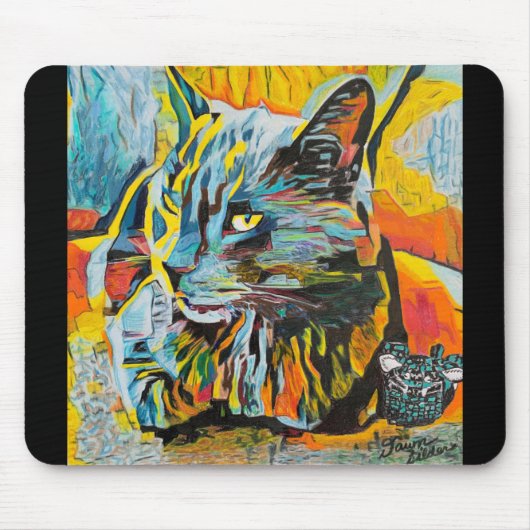 Aangepaste art kat en Muismat (Voorkant)