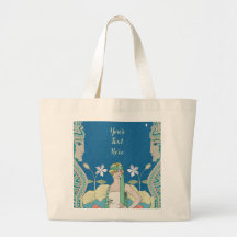 Aangepaste Art Nouveau Vintage Blauwe Dame Poort