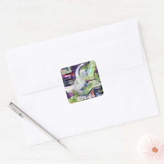 Aangepaste art Square stickers (Envelop)
