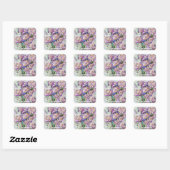 Aangepaste art Square stickers (Vel)