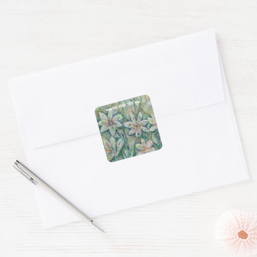 Aangepaste art Square stickers (Envelop)
