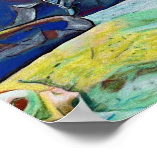 Aangepaste art voor labrador Retriever Poster (Hoek)