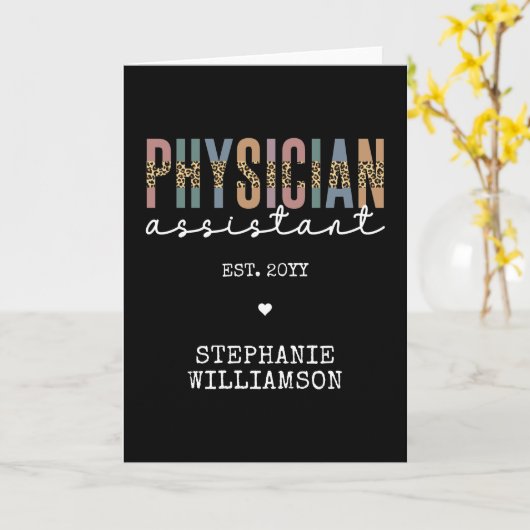Aangepaste arts assistent arts arts Associate PA Kaart (Gele Bloem)