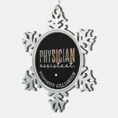 Aangepaste arts assistent arts arts Associate PA Tin Sneeuwvlok Ornament (Rechts)