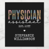 Aangepaste arts assistent arts arts Associate PA Wijn Etiket (Enkel label)