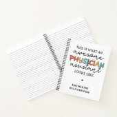 Aangepaste arts Assistent Geweldige PA-cadeaus Notitieboek (Binnen)