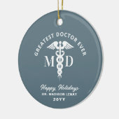 Aangepaste arts Medische Gepersonaliseerde Kerstmi Keramisch Ornament (Links)