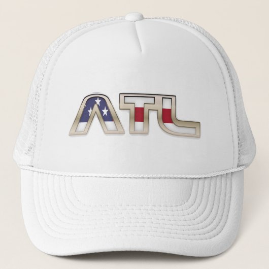 Aangepaste ATL-hoed Trucker Pet (Voorkant)