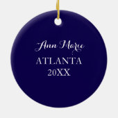 Aangepaste Atlanta Skyline Keramisch Ornament (Achterkant)