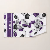 Aangepaste atleet en teamnaam paarse handdoek (Handdoek)