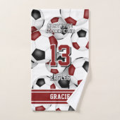 Aangepaste atleet en teamnaam voetbalkastanje handdoek (Handdoek)