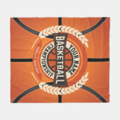 Aangepaste atleet van de Speler van het Basketball Fleece Deken (Voorkant (Horizontaal))