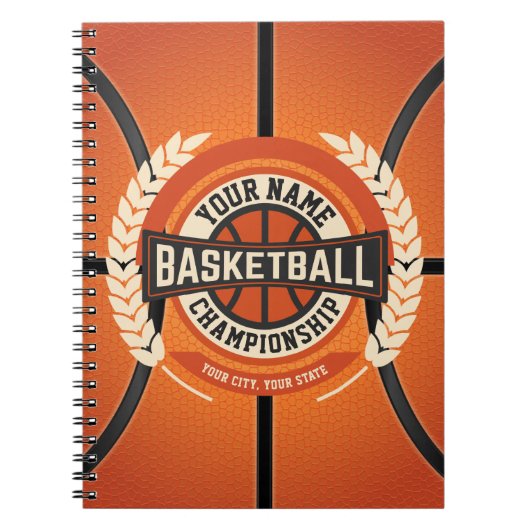 Aangepaste atleet van de Speler van het Basketball Notitieboek (Voorkant)