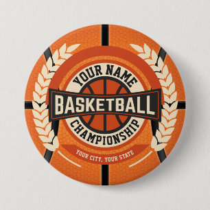 Aangepaste atleet van de Speler van het Basketball Ronde Button 7,6 Cm