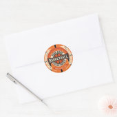 Aangepaste atleet van de Speler van het Basketball Ronde Sticker (Envelop)