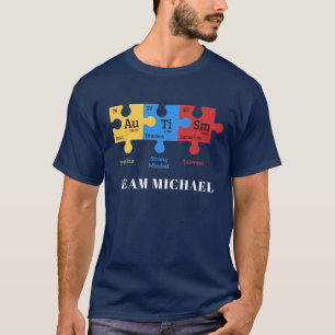 Aangepaste Autism Awareness Matching Family Dad T-shirt
