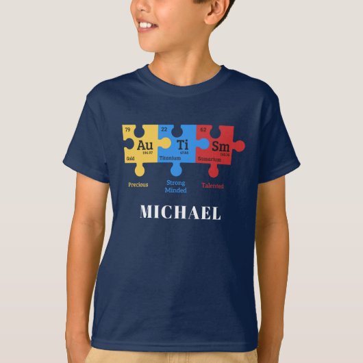 Aangepaste Autism Awareness Matching Family T-shirt (Voorkant)