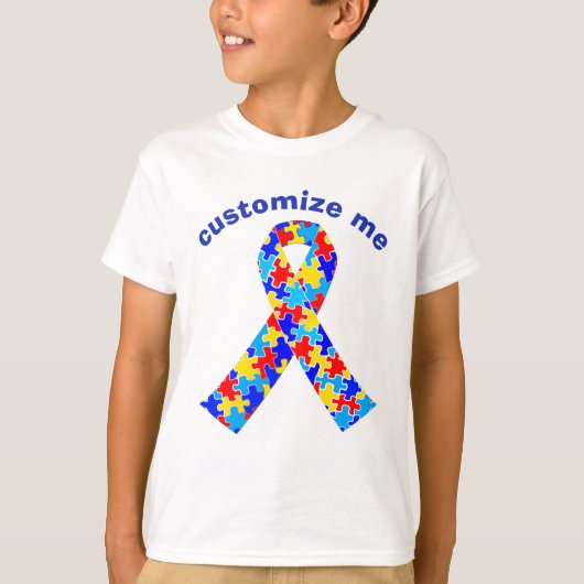 Aangepaste Autisme Awareness Lint Kinder T-shirt (Voorkant)