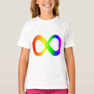 Aangepaste Autisme Infinity Regenboog Symbool ID A T-shirt