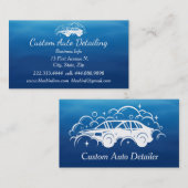Aangepaste auto-detailverpakking - Auto-was Visitekaartje (Voorkant / Achterkant)