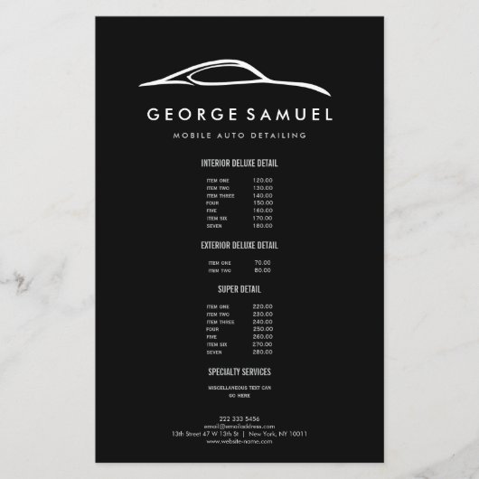 Aangepaste autoreparatie en moderne autodetailleri flyer (Voorkant)