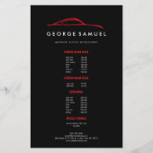 Aangepaste autoreparatie en moderne autodetailleri flyer (Voorkant)