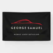 Aangepaste autoreparatie en moderne autodetailleri spandoek (Horizontaal)