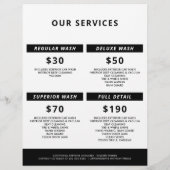 Aangepaste Autoreparatie & Moderne Autodetailing Flyer (Achterkant)